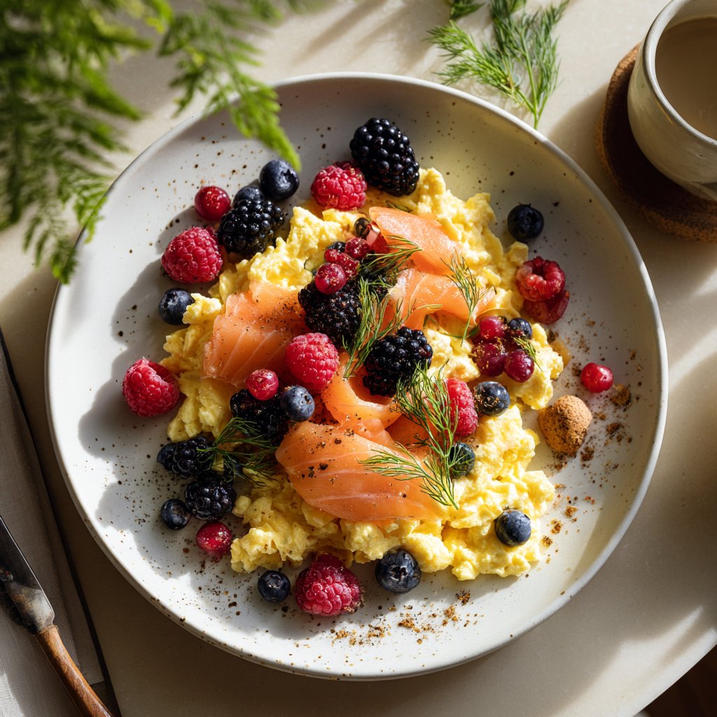 Beeren-Lachsfrühstück
