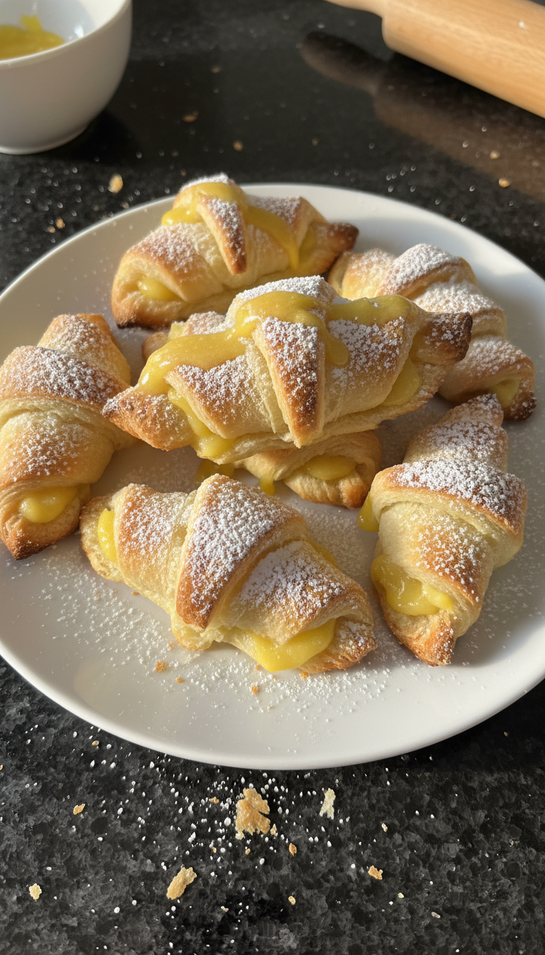 Zitronen Kick Croissant Bissen​