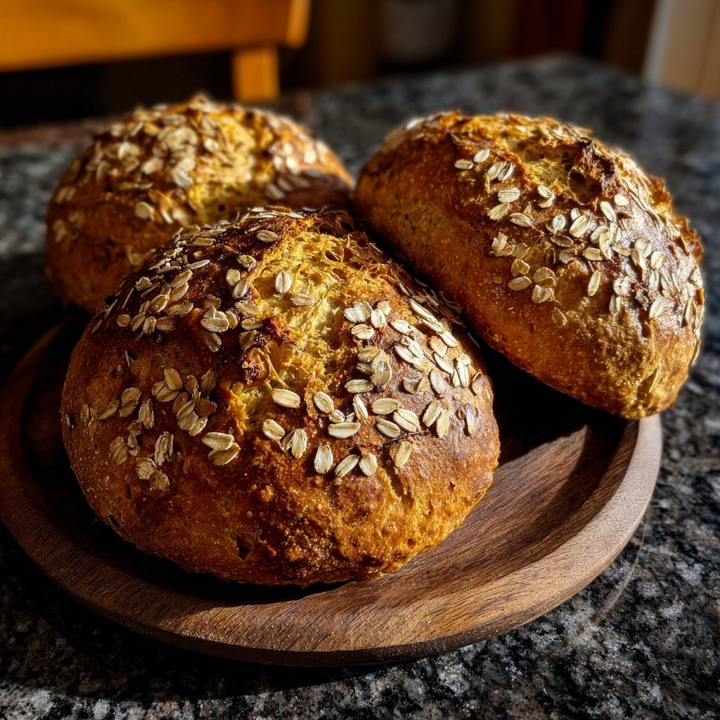 Haferflocken Abendessen Brötchen