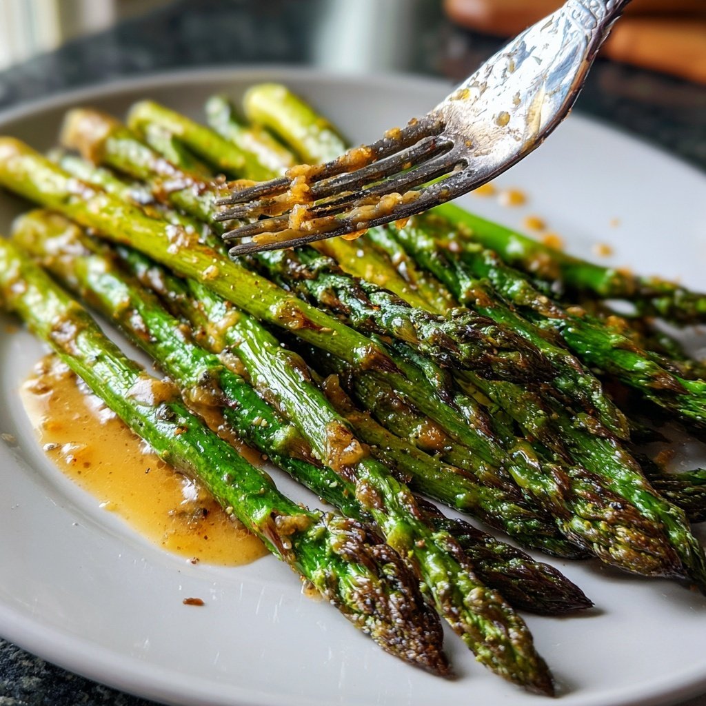 Honig Dijon Glasierten Spargel