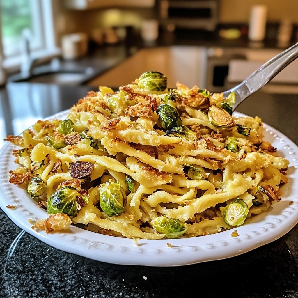 Spätzle mit Rosenkohl