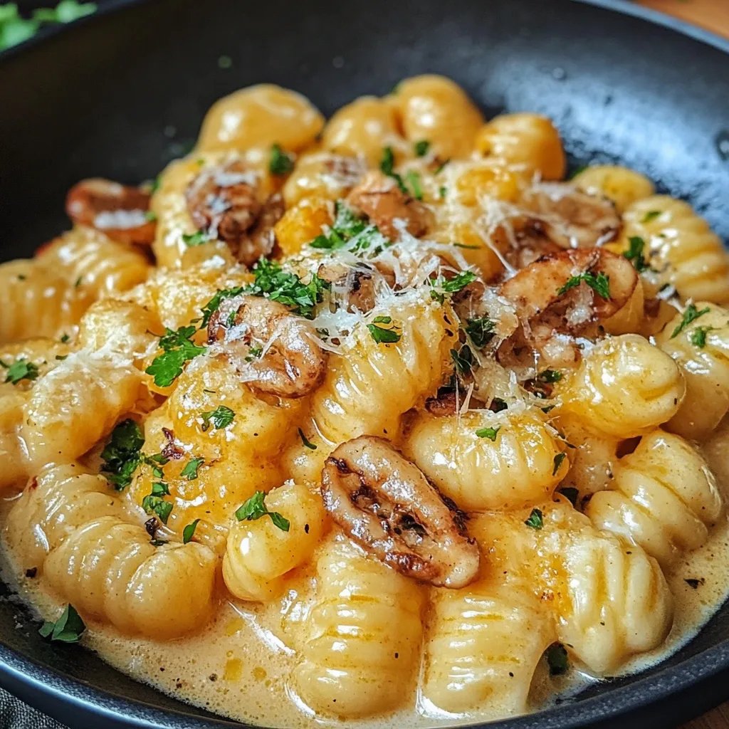 Gnocchi mit Pilz Rahm Soße