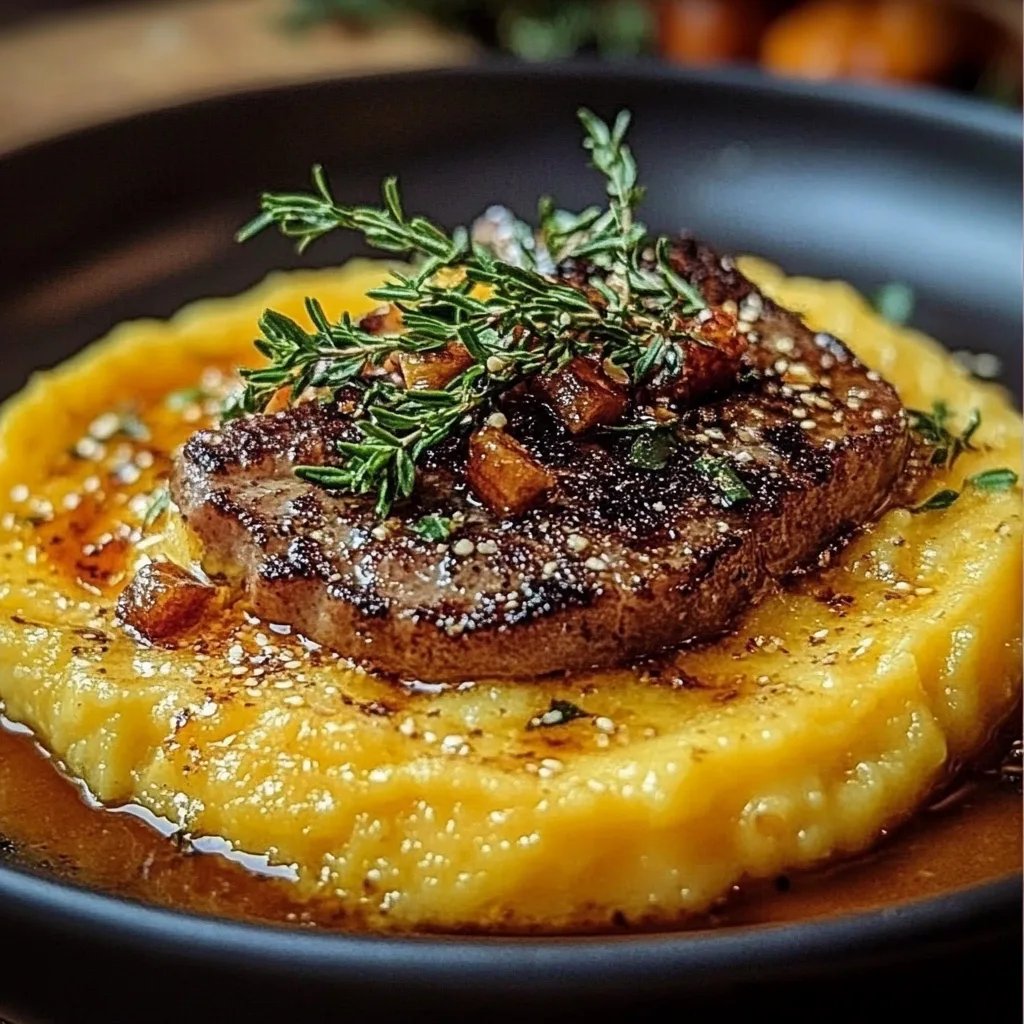 Herbstliche Kürbis-Polenta mit aromatischer Salbeibutter