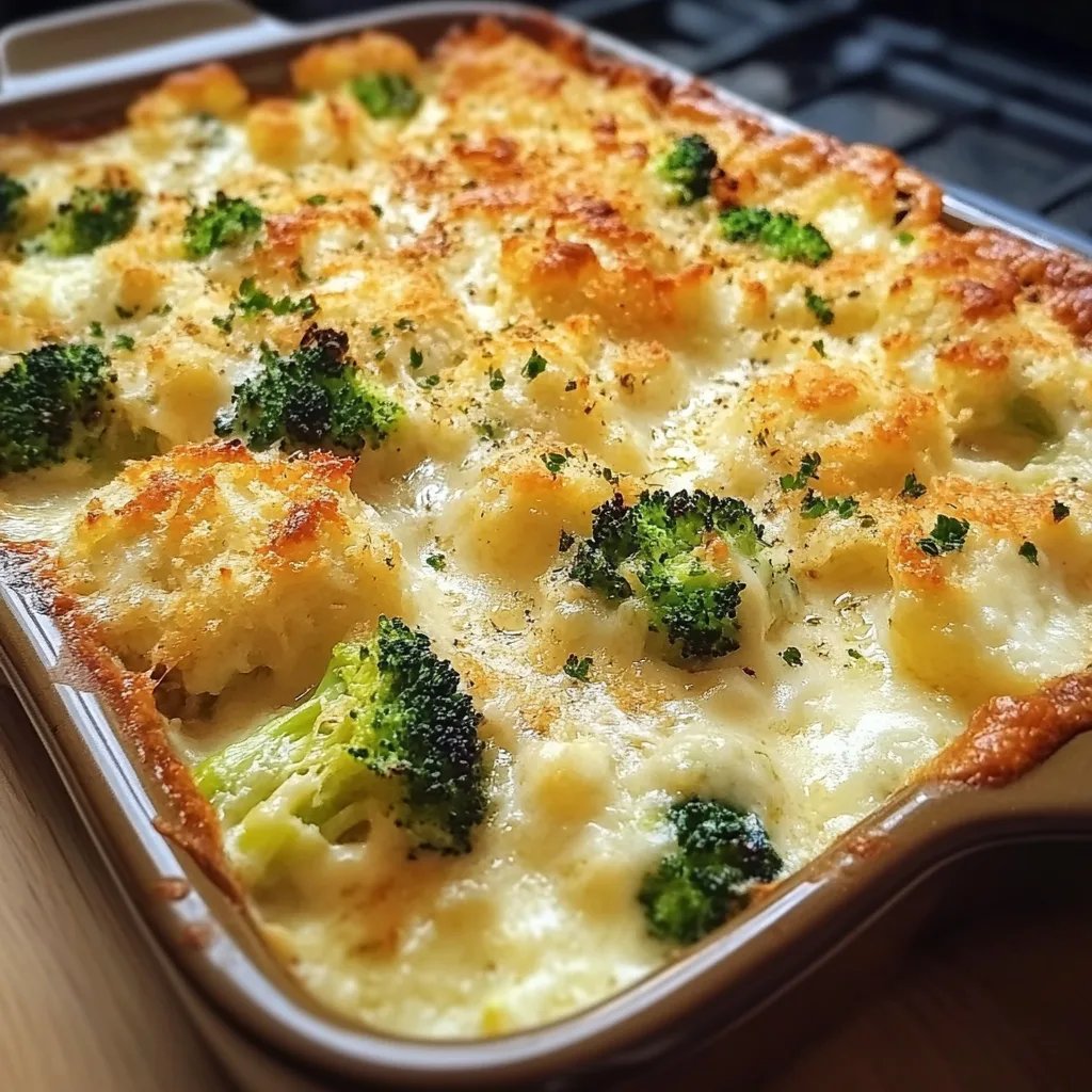 Kartoffel-Brokkoli-Auflauf mit Sahnesauce