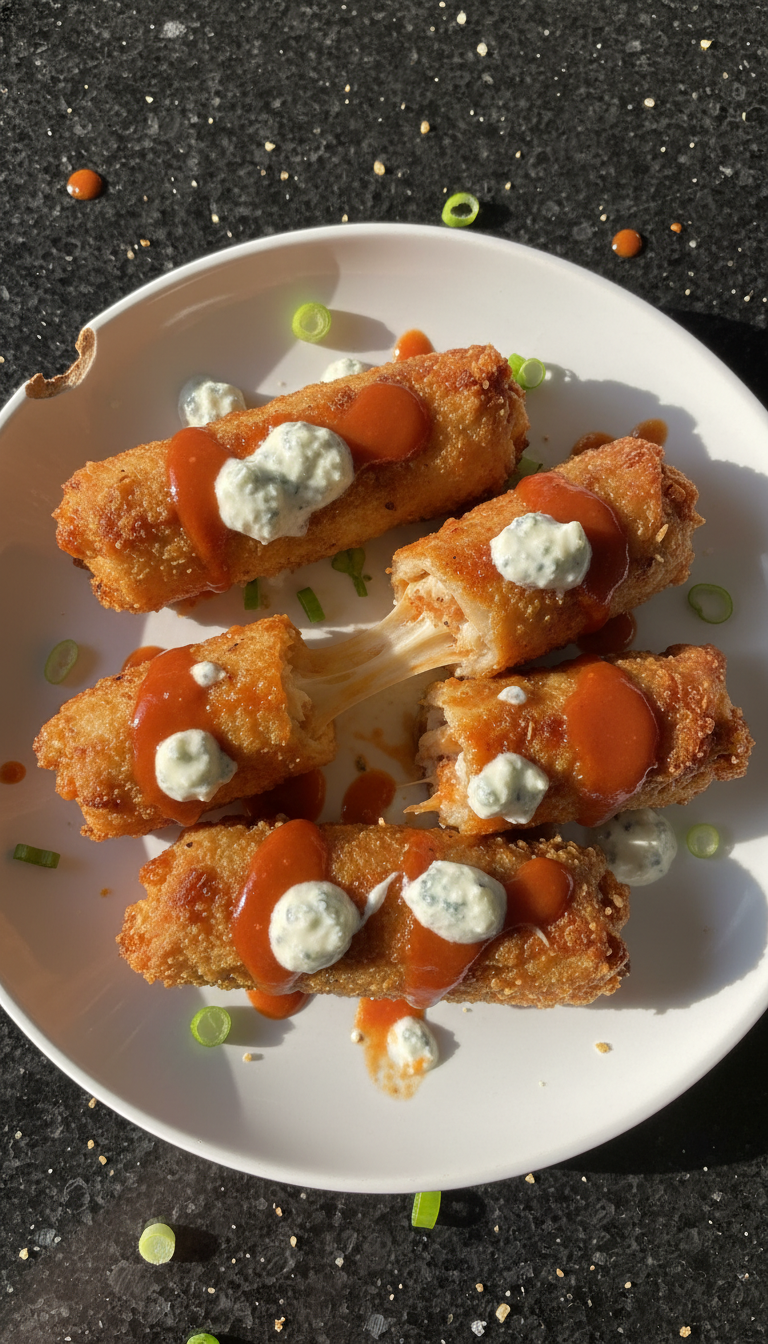 Buffalo Hähnchen Röllchen Rezept