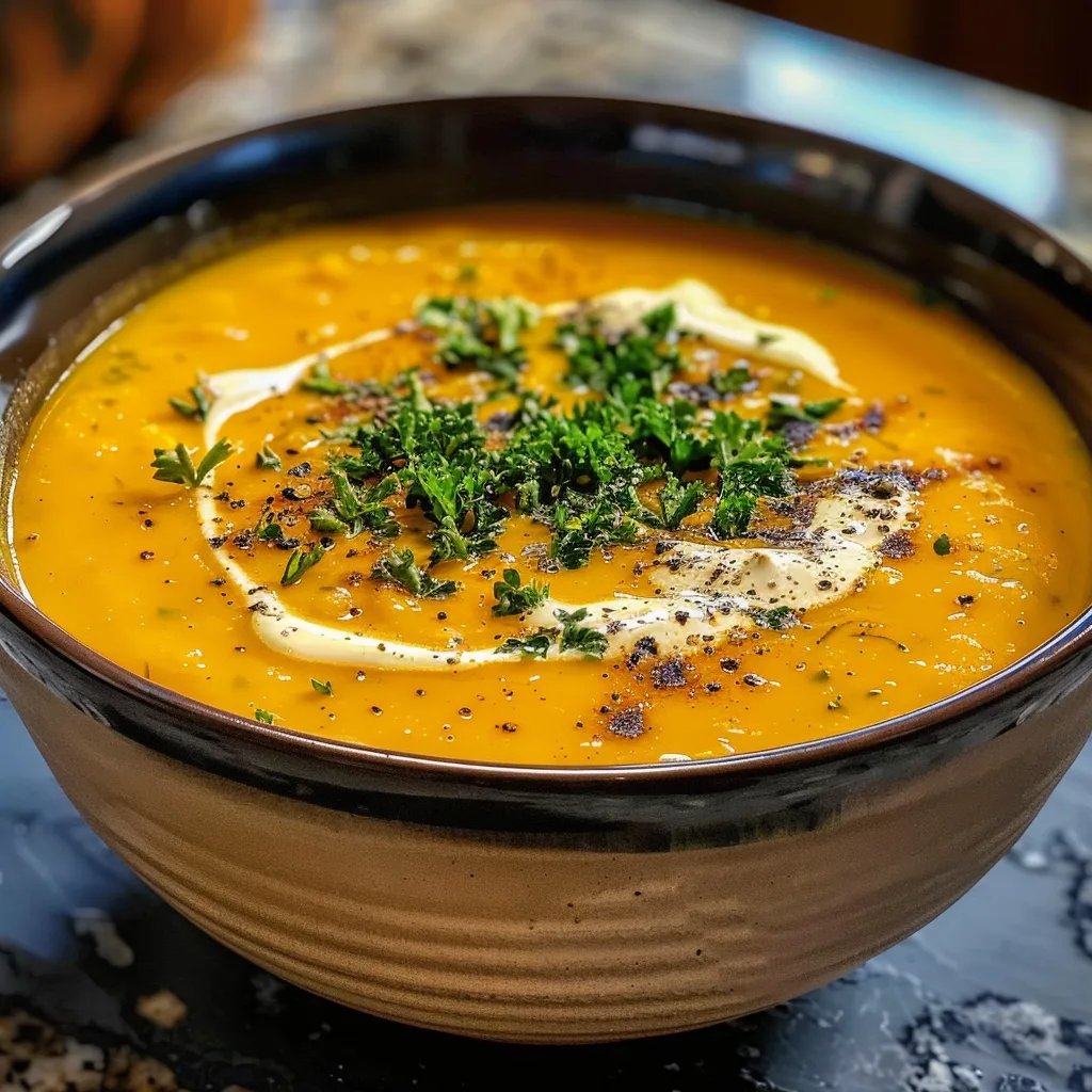 Cremige Kürbis-Kartoffel-Suppe