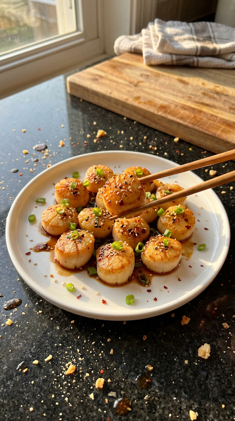 Hibachi Stil Gebratene Jakobsmuscheln​