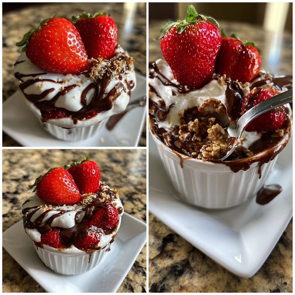 Schokoladen-Erdbeer-Übernacht-Haferflocken