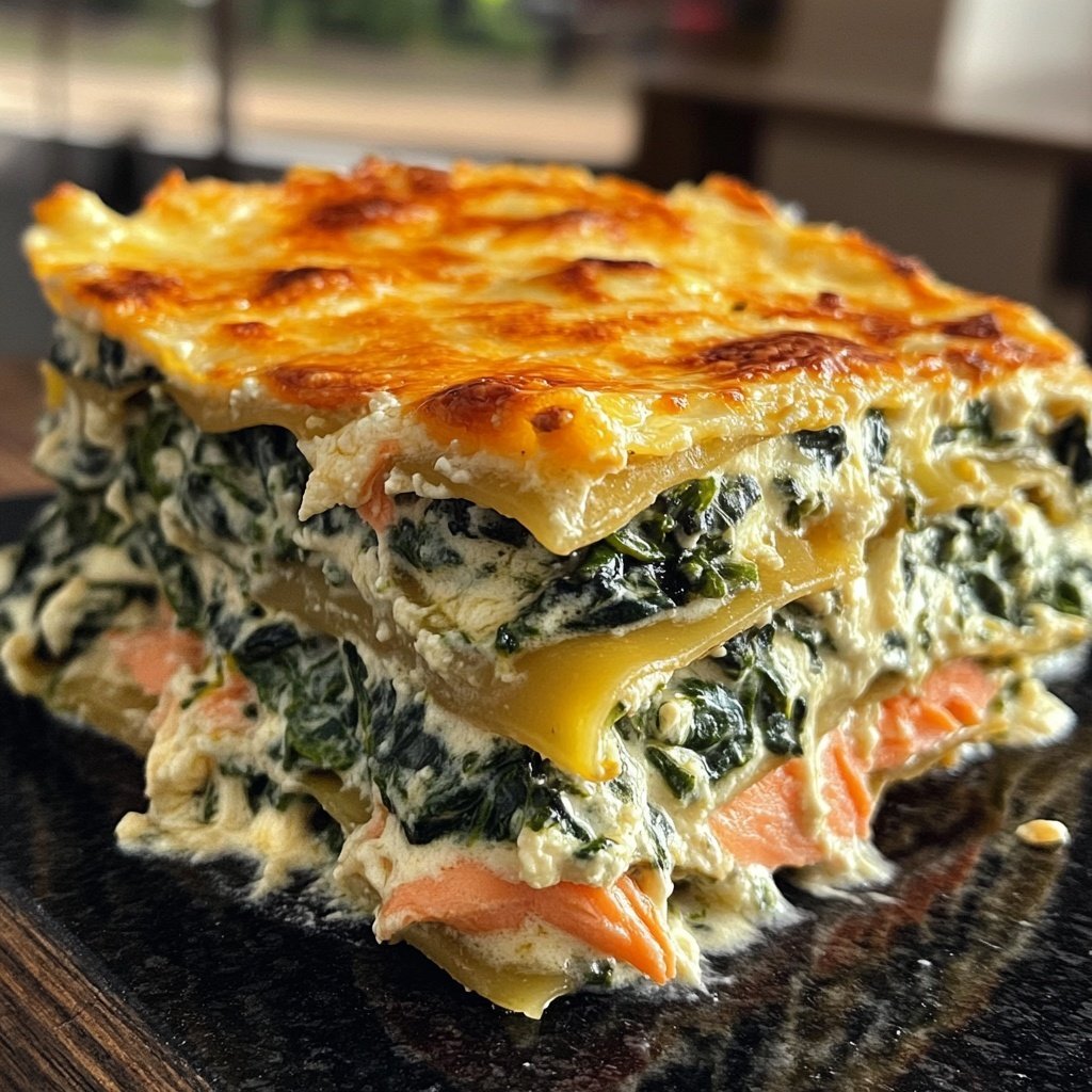 Spinat-Lachs-Lasagne für die Feiertage