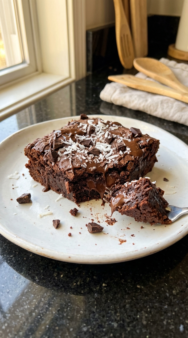 Kokos Schoko Sauerteig Brownie​