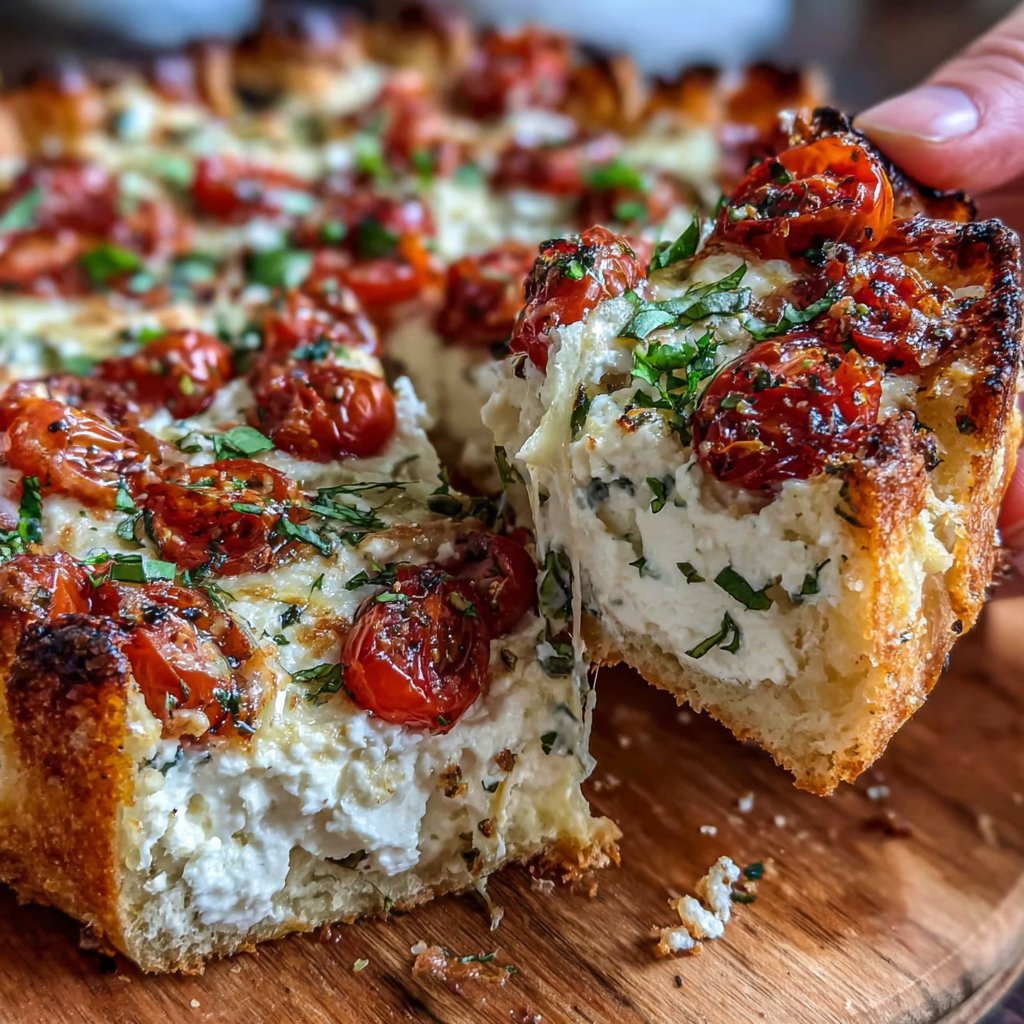 Mediterraner Frischkäse-Frühstücksfladen