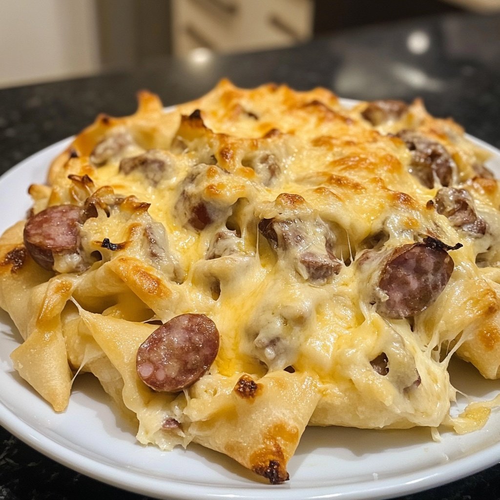 Käsenudeln mit Fleischwurst