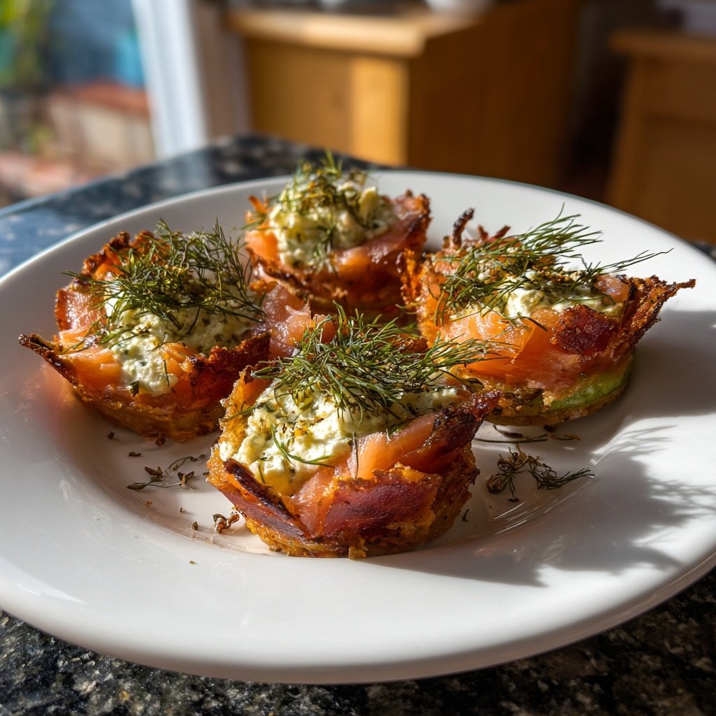 Geräucherter Lachs Gurken Bites