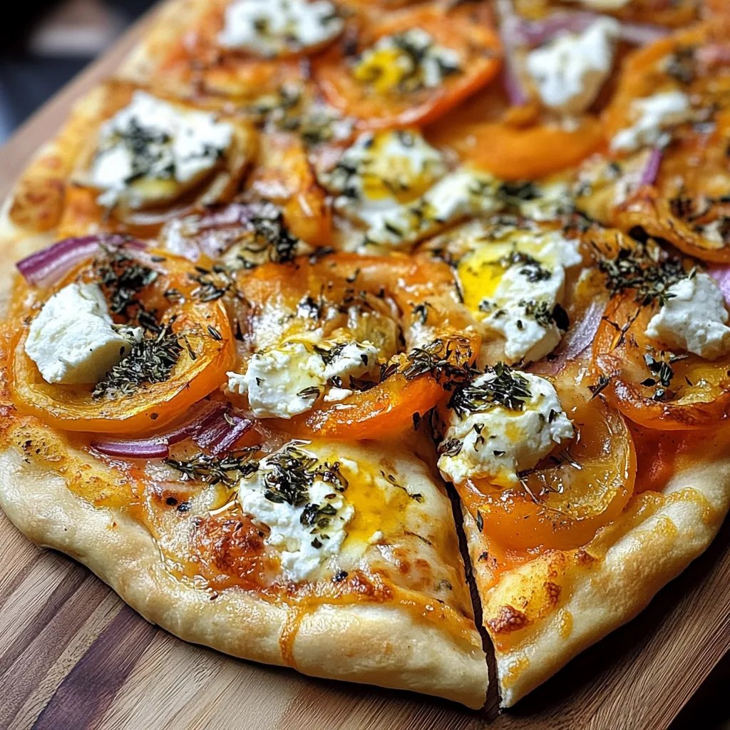 Kürbis-Flammkuchen mit Feta