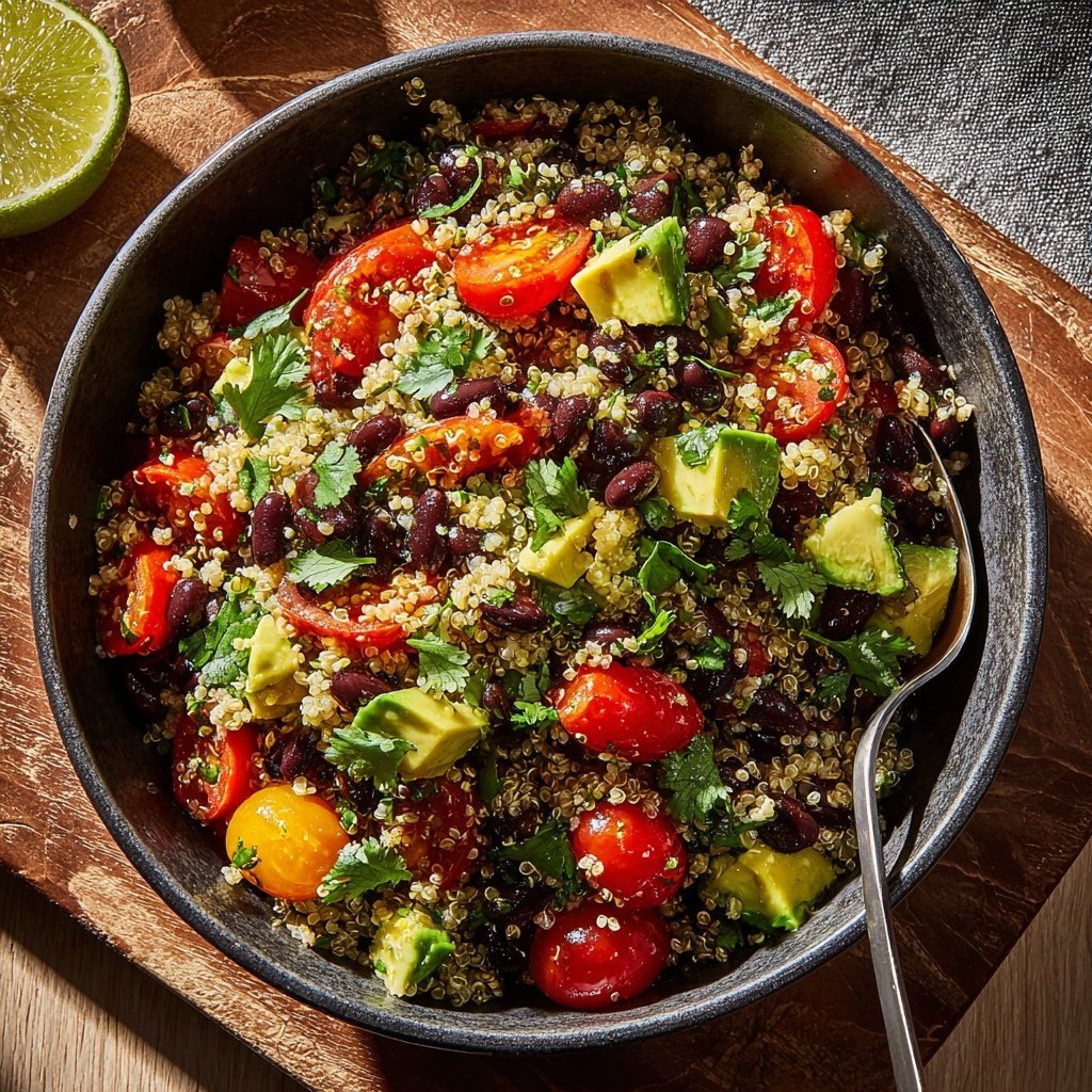 Quinoa und Schwarze-Bohnen-Salat