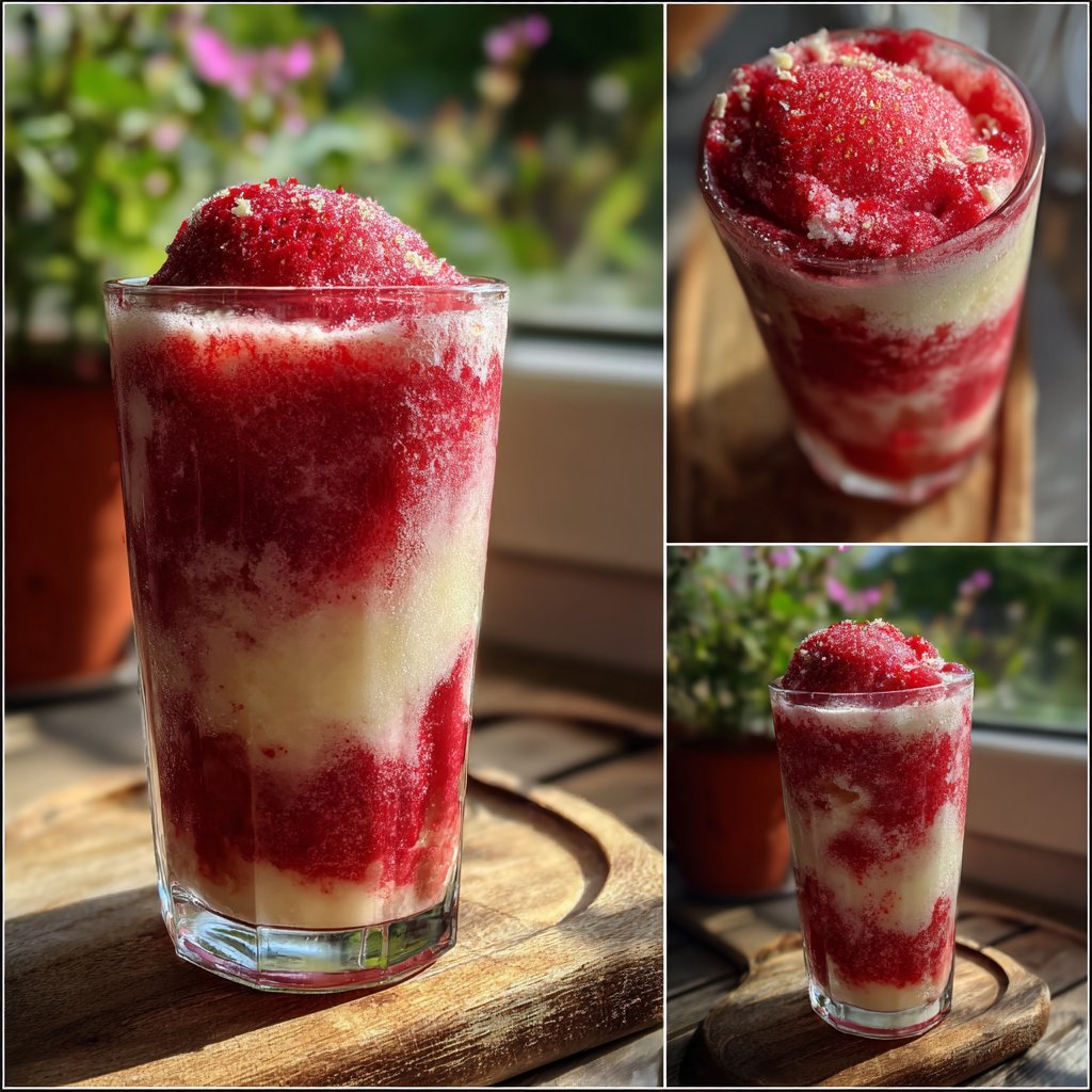 Erdbeer Limonade Eis am Stiel