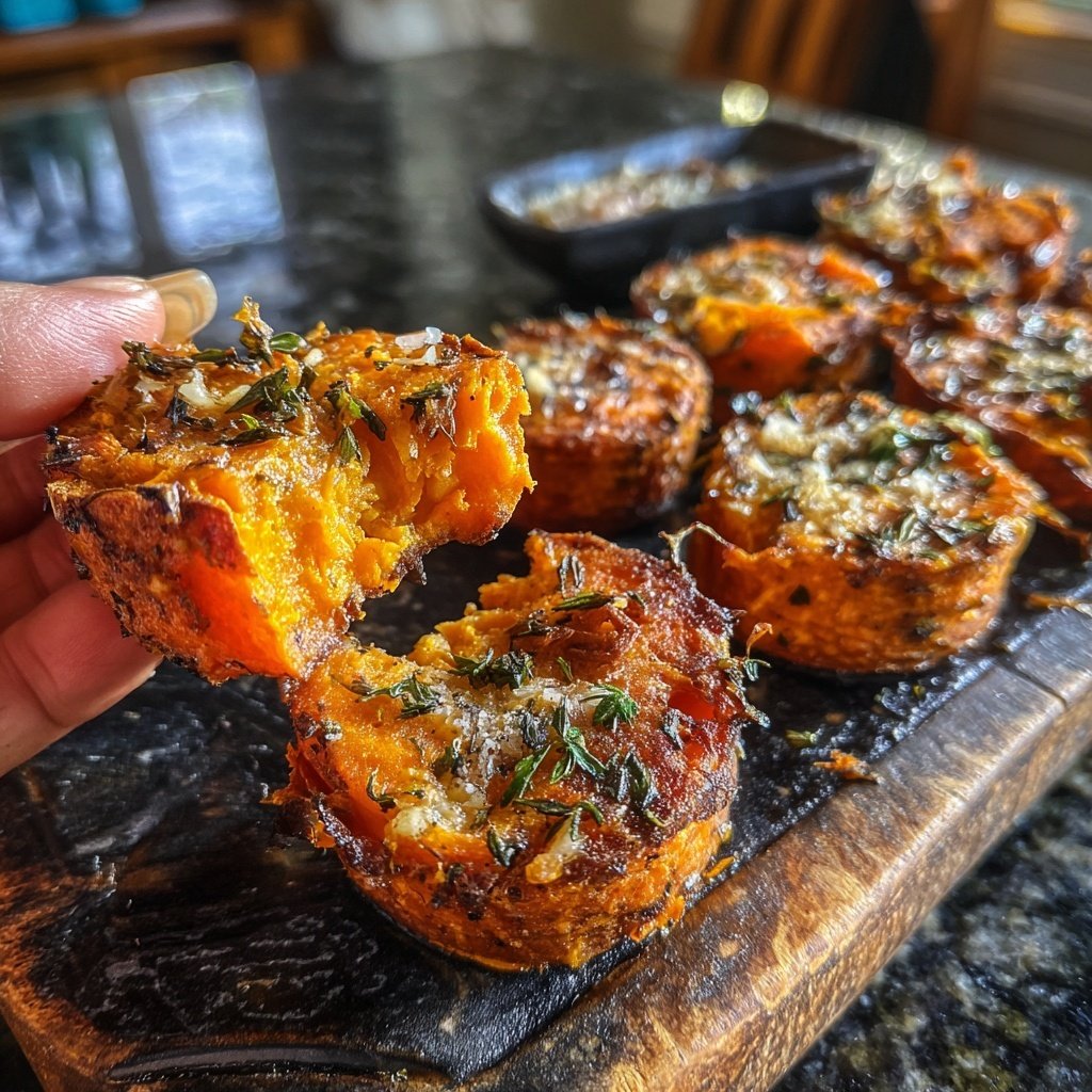 Herzhafte Süße Kartoffel Happen