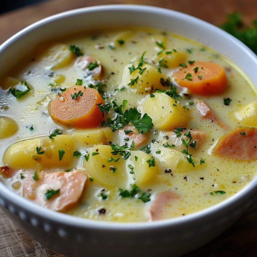 Kartoffelsuppe mit Würstchen