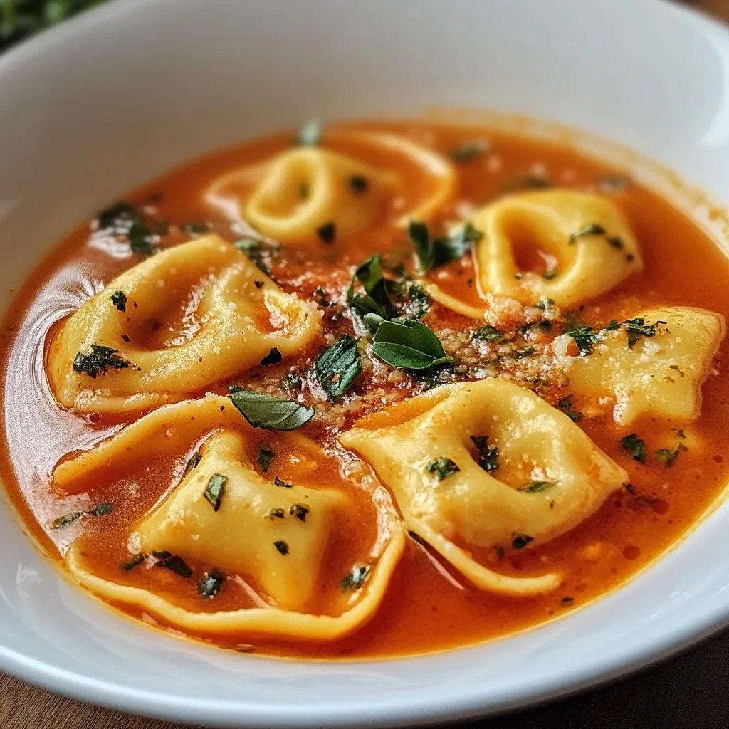 Tomaten-Tortellini-Suppe