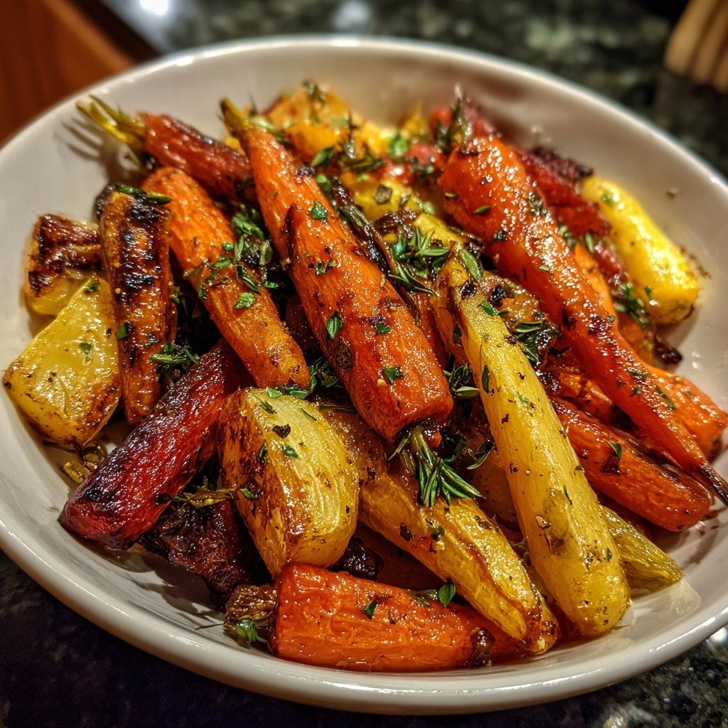 Gebratenes Wurzelgemüse mit Kräutern