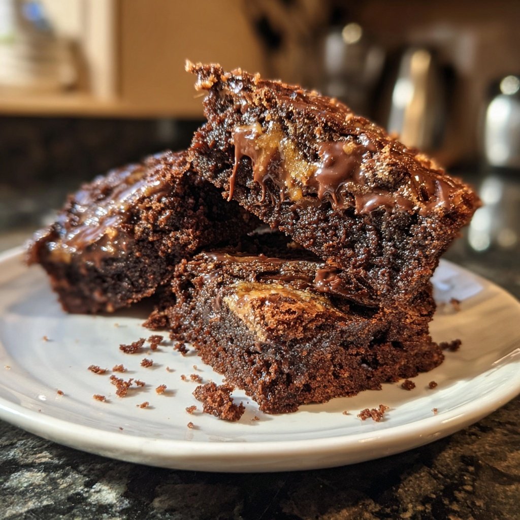 Schokoladen Swirl Topfen Brownies